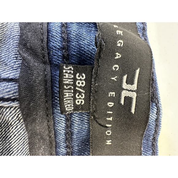 Men’s Jordan Craig Denim Jeans Legacy Edition Sean stacked Distressed Cargo38x36 - Picture 8 of 16